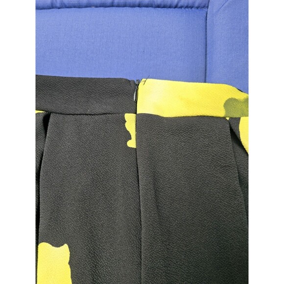 Ashley Stewart Pleated Skirt Black/Yellow Flowers NWT Sz 14 - Picture 6 of 6